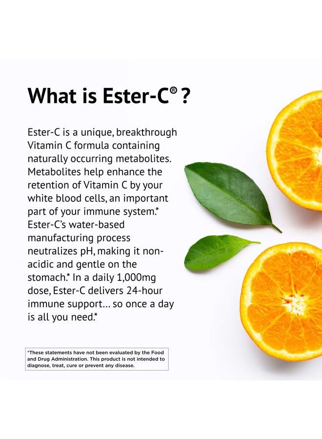 American Health Ester-C 1000 mg with Bioflavonoids Capsules 24Hour Immune Support Gentle on Stomach NonAcidic Vitamin C NonGMO Gluten-Free Servings, Citrus, 105 Count  - Image 3