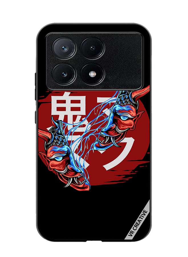 VR CREATIVE Protective Case Cover For Xiaomi Poco X6 Pro Cracked Mask Design Multicolour - Image 1