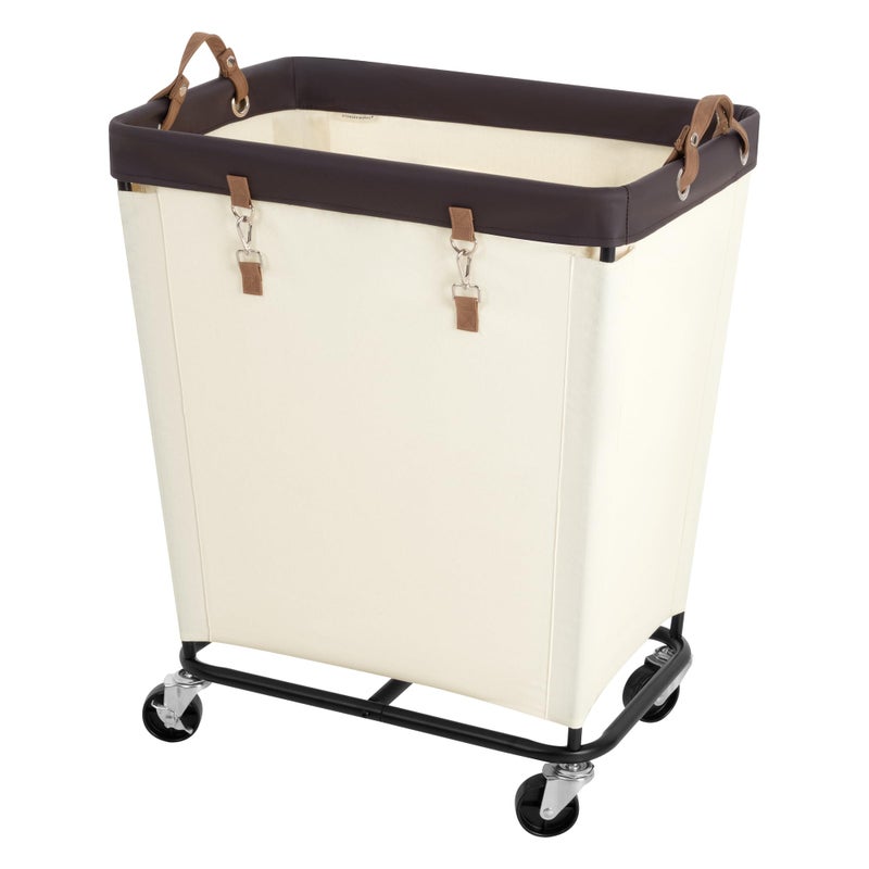 StorageWorks 210L Laundry Basket with Wheels, Extra Large Rolling Hampers for Clothing Organizer, Dirty Clothes Basket for Hotel, Home, Closet, Dorm, Beige - Image 1