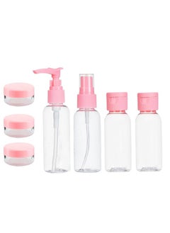 COOFANDY COOFANDY Travel Bottles Set, 7 Pcs Clear Plastic Refilling Containers Kit Empty Jars with Clear Toiletries Bag Leak-Proof for Cosmetics Shampoo Lotions Conditioner Liquid Creams  - Image 1