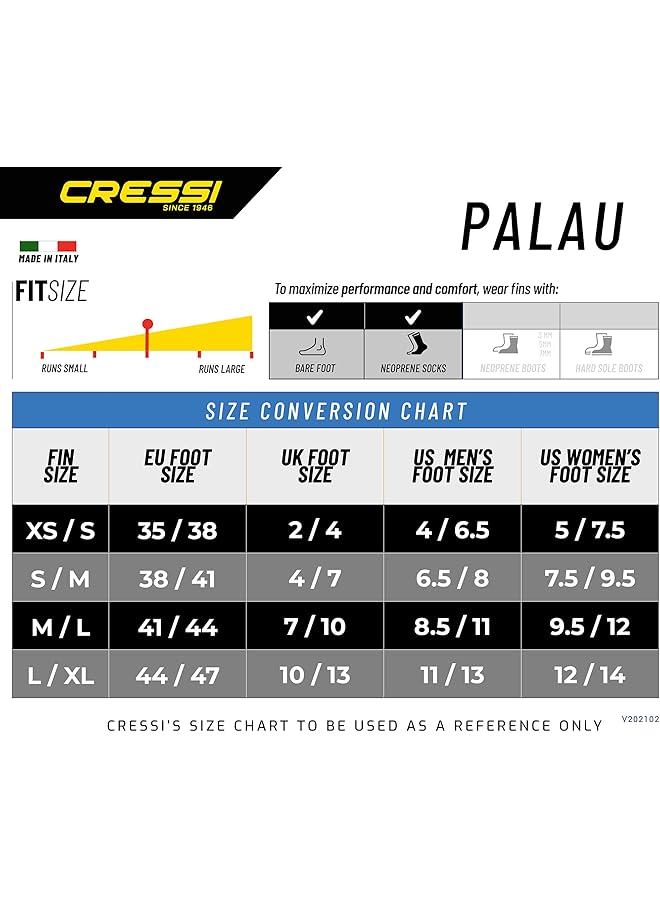 Cressi Palau Light Weight Travel Snorkeling Swim Fins - Image 5