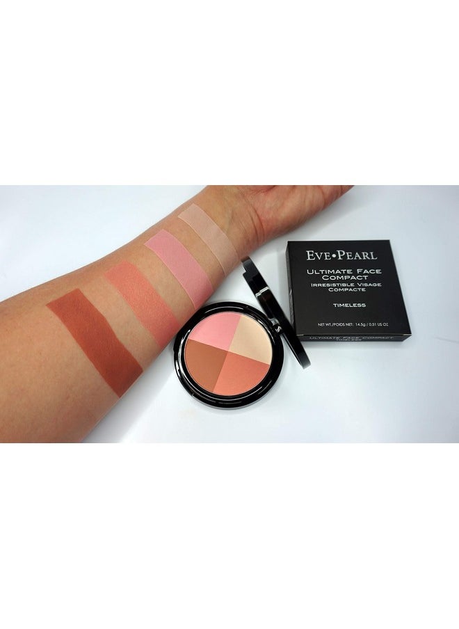 EVE PEARL Ultimate Face Compact And 204 Dual Fan Highlighter Brush Blush Highlighter Contour Eyeshadow Set Makeup Palette Light To Mediumtimeless  - Image 4