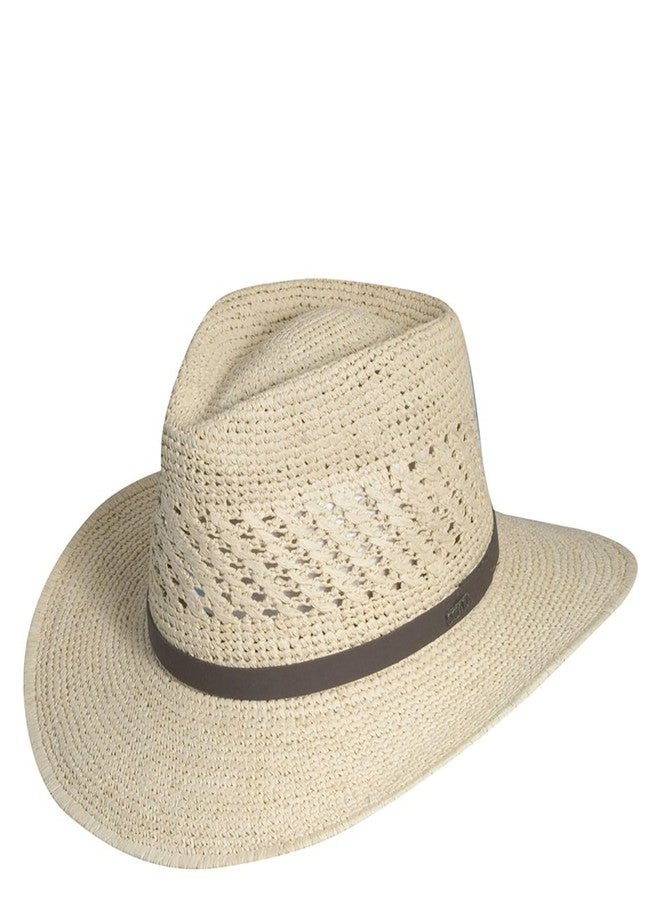 Scala Men's Fine Crochet Raffia Outback, Natural, Large/X-Large - Image 1