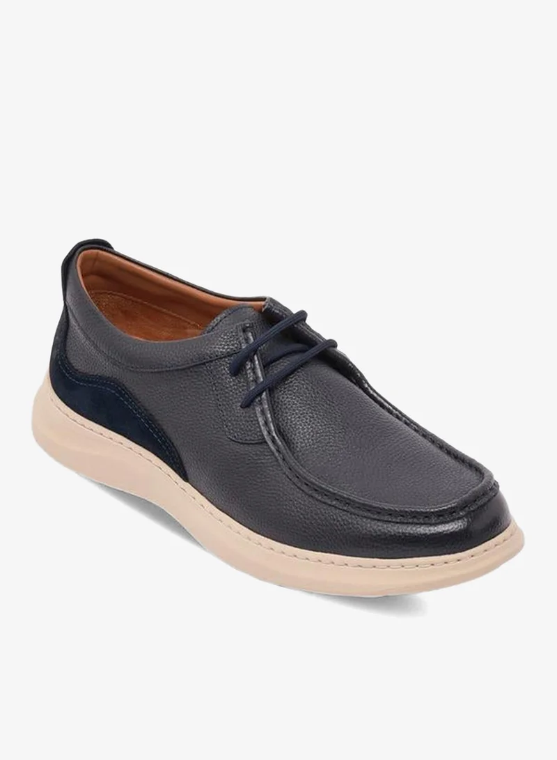 Le Confort Men Leather Lace-Up Ankle Sneakers