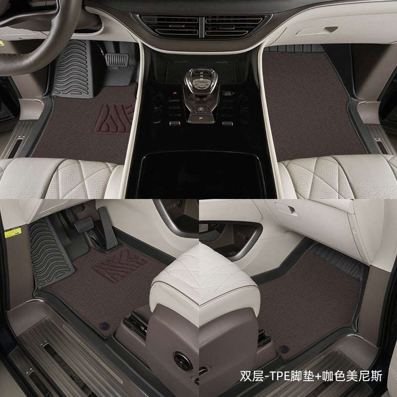 Suitable For Dengshi D9 Foot Pads 22-25 Full-Enclosed Special Dmi Ev Front Main And Auxiliary Driving Tpe Car Foot Pads - Image 1