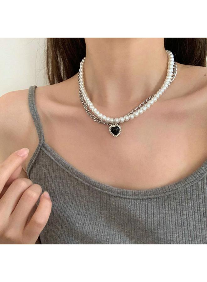 Multi-layer Pearl-wound Necklace Light Luxury Niche High-end Clavicle Chain Women's Elegant All-match Girlfriend Chain 