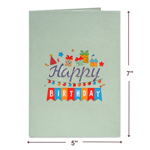 Paper Love Happy Birthday Card, 3D Ice Cream Truck Pop Up Birthday Card, For Boys and Kids - 5"x7" Cover - Includes Envelope and Note Tag - Image 3