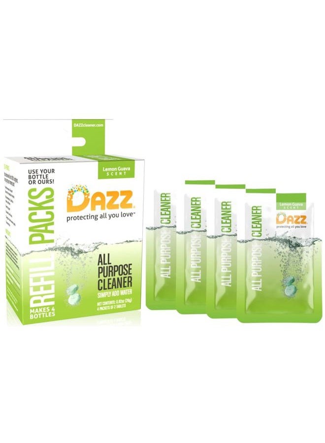 DAZZ Natural Cleaning Tablets - All Purpose Cleaner Refill Pack - Makes (4) 32oz Bottles - Just Add Water - Image 1