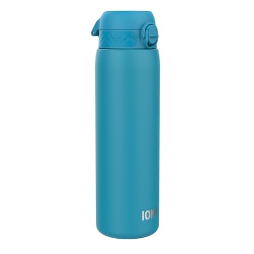 Ion8 Vacuum Insulated Stainless Steel 1 Litre Water Bottle 920 ml31 oz Leak Proof Easy to Open Secure Lock Dishwasher Safe Carry Handle Scratch Resistant Ideal for Sports and Yoga Blue - Image 1