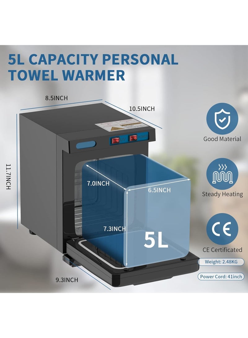 SOLARAE Towel Warmer, 5 L Fast Heating Towel Heater, 2-in-1 Professional Premium Towel Steamer, For Bathroom, Hot Tub, Salons and Spas, Black, No Towel and Towel Clamp - Image 5