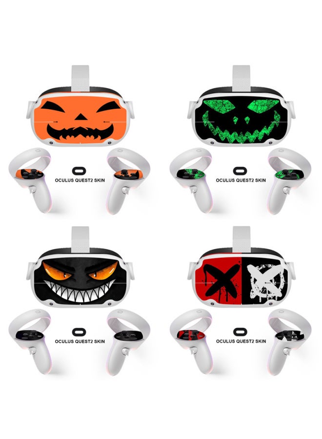 Application Oculus Quest2 Game Virtual Helmet VR Glasses Handle Sticker Protective Film Set-Color:032 - Image 2