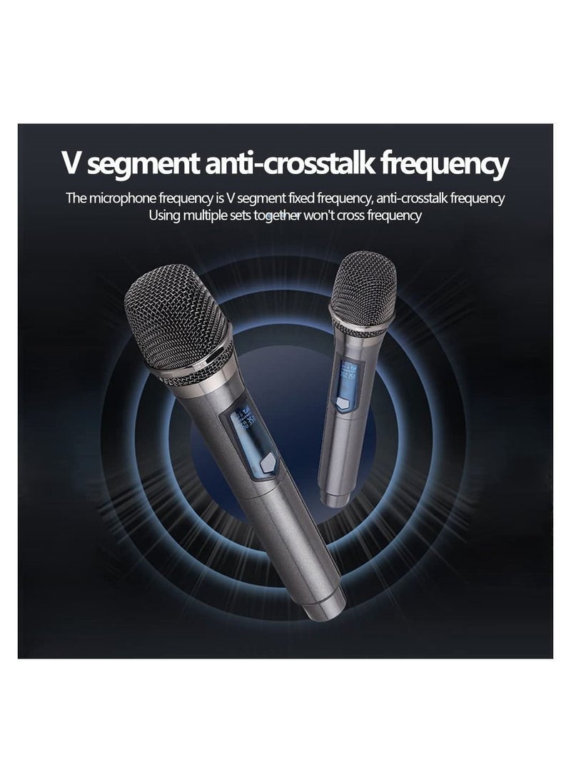 Y&D - Wireless Microphone, DMG UHF Handheld Dynamic Mic Karaoke System with Rechargeable Receiver, 164 ft Range, for Nights and House Parties, DJ, Meeting - Image 1