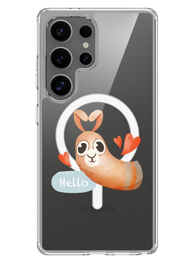 Theodor Magnetic Case for Samsung Galaxy S25 Ultra 6.9-inch Compatible with MagSafe Wireless Charging, Shockproof Phone Bumper Cover Hello Camel - Image 1