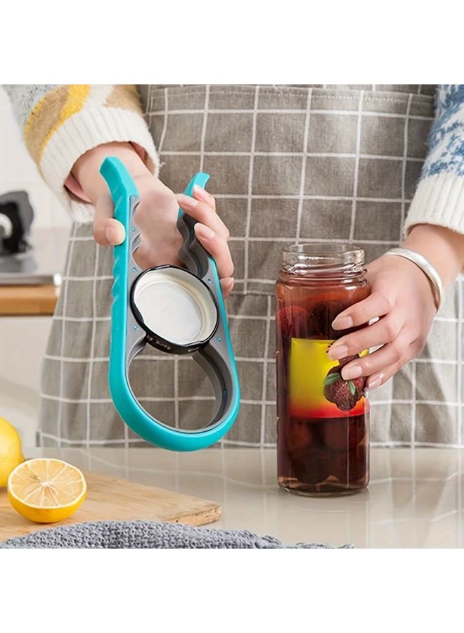 أخضر 4 في 1 متعدد الوظائف غير قابل للانزلاق فاتح الزجاجات وعلب الصفيح محمول لمطبخ البار هديمة حفلات - Image 4