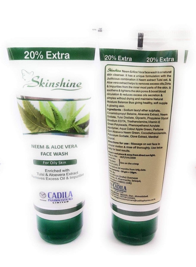 CADILA Skinshine (Neem and Aloe vera) Face wash 60 ml |Pack of 3 - Image 3