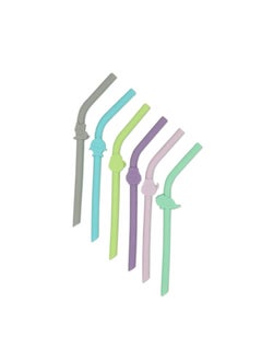 melii Set Of 6 Silicone Animal Straws With Cleaning Brush  - Image 1