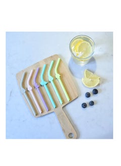 melii Set Of 6 Silicone Animal Straws With Cleaning Brush  - Image 3