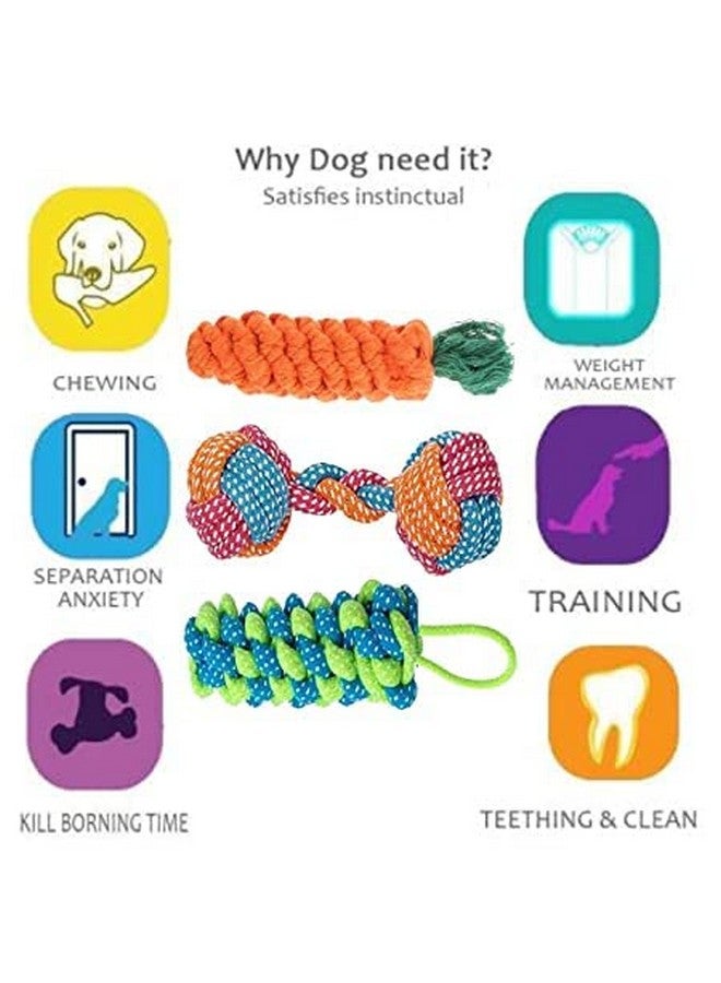 لعبة خدش على شكل ضرس على شكل حبل سيزال للحيوانات الأليفة مع ريش ملون لتدريب الكلاب على اللعب وتنظيف الأسنان (عبوة من 3 قطع) - Image 4