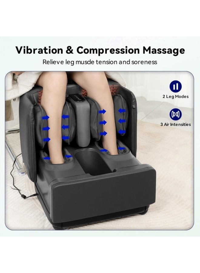 DubaiGallery Shiatsu Foot Massager Machine with Heating and Air Compression, Deep Kneading Foot and Calf Relaxation Device, Electric Foot Massage for Tired Feet, Adjustable Intensity, Comfortable Full Coverage Design for Home Use - Image 2