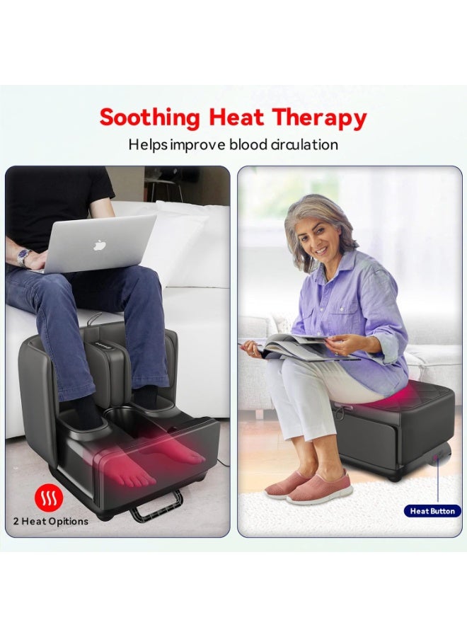 DubaiGallery Shiatsu Foot Massager Machine with Heating and Air Compression, Deep Kneading Foot and Calf Relaxation Device, Electric Foot Massage for Tired Feet, Adjustable Intensity, Comfortable Full Coverage Design for Home Use - Image 3