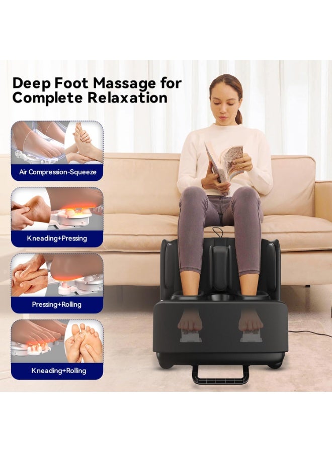 DubaiGallery Shiatsu Foot Massager Machine with Heating and Air Compression, Deep Kneading Foot and Calf Relaxation Device, Electric Foot Massage for Tired Feet, Adjustable Intensity, Comfortable Full Coverage Design for Home Use - Image 1