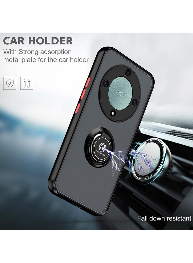 Case For Honor X9b 5G Rotational Metal Ring Grip Kickstand Cover Magnetic Car Mount Holder Case Shockproof Anti Fingerprint Case for Honor X9b 5G  - Image 2
