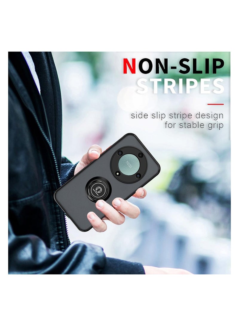 Case For Honor X9b 5G Rotational Metal Ring Grip Kickstand Cover Magnetic Car Mount Holder Case Shockproof Anti Fingerprint Case for Honor X9b 5G  - Image 5