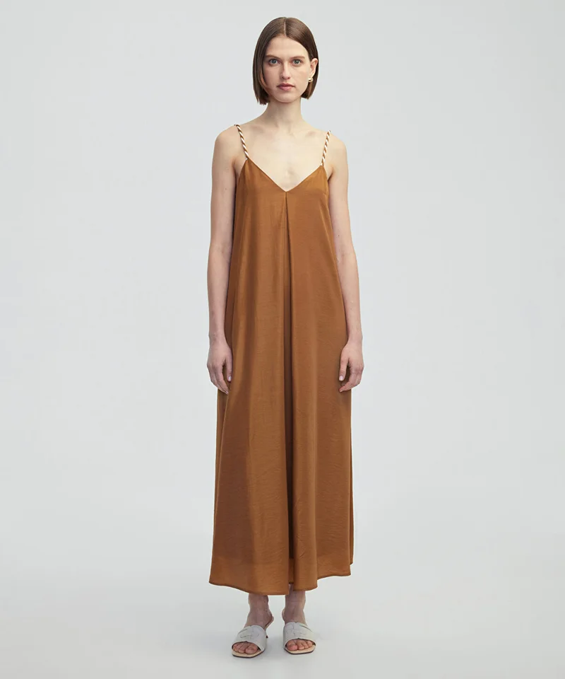 ابيكول Contrast Strap Dress