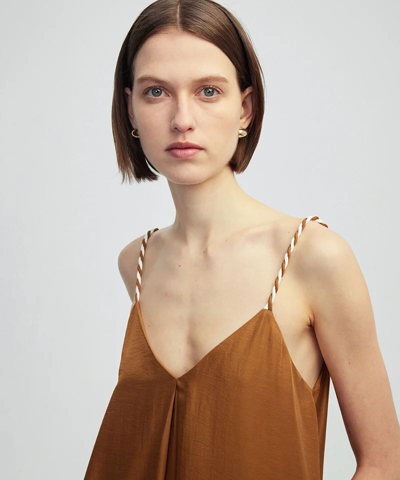 ابيكول Contrast Strap Dress
