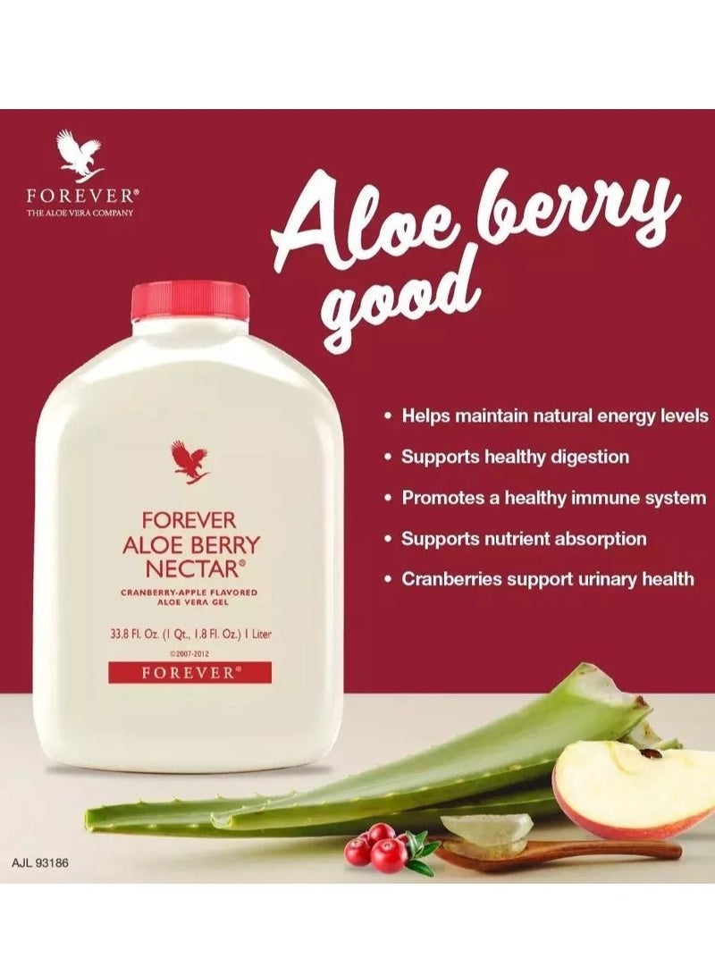 Cranberry And Apple Flavored Aloe Berry Nectar Forever Living 1 Litre
