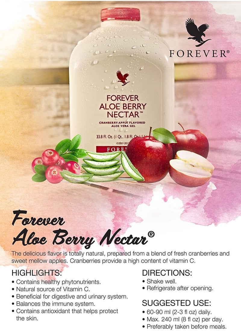 Forever Living Cranberry And Apple Flavored Aloe Berry Nectar Forever Living 1 Litre  - Image 3