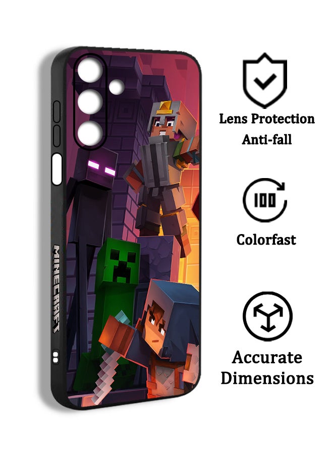 Phone Case Cover For Samsung Galaxy A15 Game Minecraft Pixel Art Characters MMD11