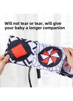 Generic Black And White Double-sided Harem Baby Bed Circumference Cloth Book Baby Three-dimensional Cloth Book Tear-proof Early Education Toys-Color:Black And White Box Pendant (bag)  - Image 4