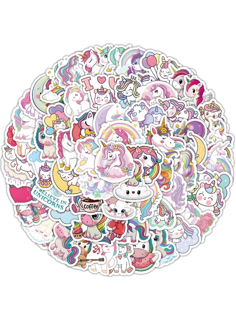 Unicorns Stickers 100 Pcs Waterproof Vinyl Stickers for Water Bottles Stickers Pack for Kids Cute Stickers for School Students Laptop - Image 5