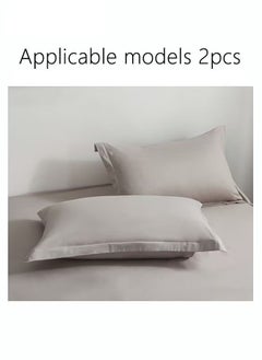 Beauenty 2PCS Cotton Pillowcase Skin-friendly Soft Breathable Moisture-absorbent Solid Color Envelope Pillowcase 48*74CM  - Image 2