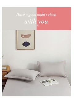 Beauenty 2PCS Cotton Pillowcase Skin-friendly Soft Breathable Moisture-absorbent Solid Color Envelope Pillowcase 48*74CM  - Image 3