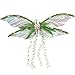 RENEMEGO Green Fairy Wings for Women Mother Nature Costume Woodland Elf Wings with Colorful Flowers Leaves and Vines for Adults Butterfly Wings for Renaissance Renfaire Fairy Costume Photoshoot - Image 3