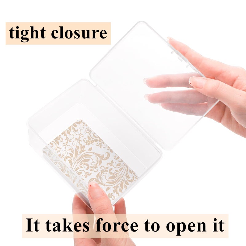 Tebery 20 Pcs Plastic Playing Card Cases Clear, Waterproof Card Deck Box for Game, Sturdy Trading Card Holder, Portable Card Game Storage Container for Party, Travel, Outdoors, Snap Closed - Image 5