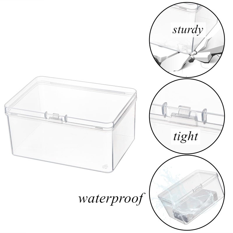 Tebery 20 Pcs Plastic Playing Card Cases Clear, Waterproof Card Deck Box for Game, Sturdy Trading Card Holder, Portable Card Game Storage Container for Party, Travel, Outdoors, Snap Closed - Image 3