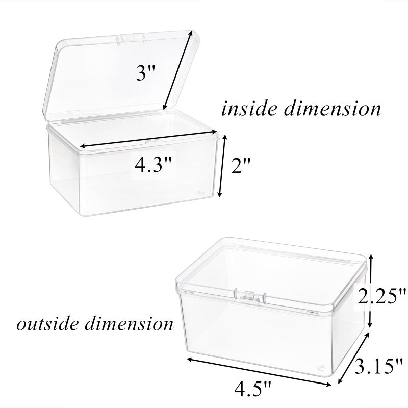 Tebery 20 Pcs Plastic Playing Card Cases Clear, Waterproof Card Deck Box for Game, Sturdy Trading Card Holder, Portable Card Game Storage Container for Party, Travel, Outdoors, Snap Closed - Image 2