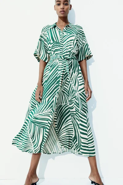 H&M Tie-belt shirt dress