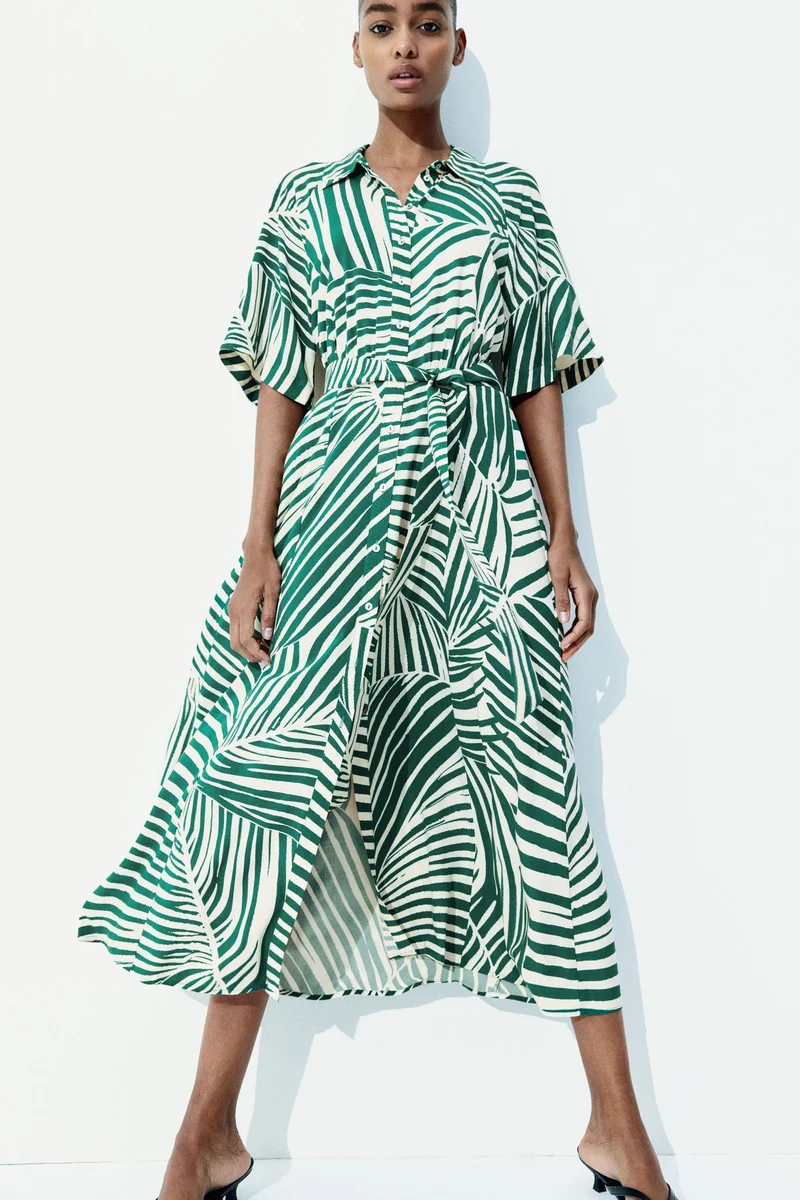 H&M Tie-belt shirt dress