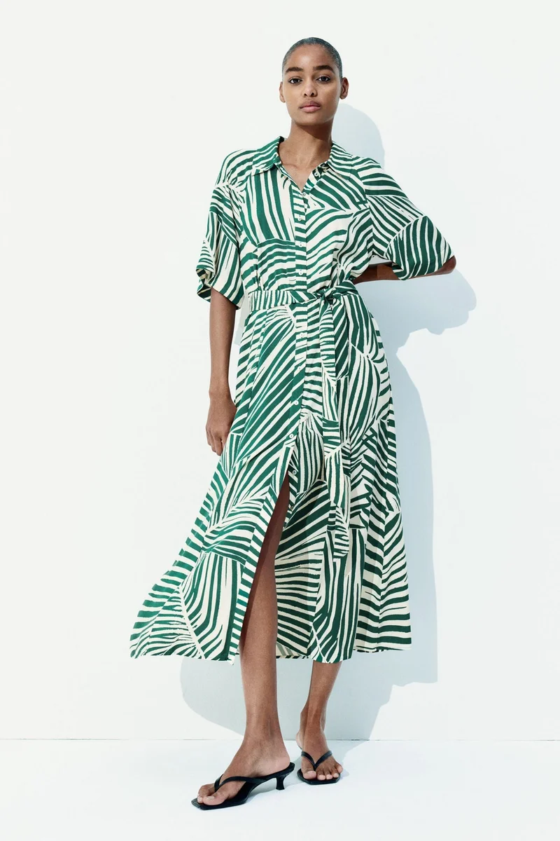 H&M Tie-belt shirt dress