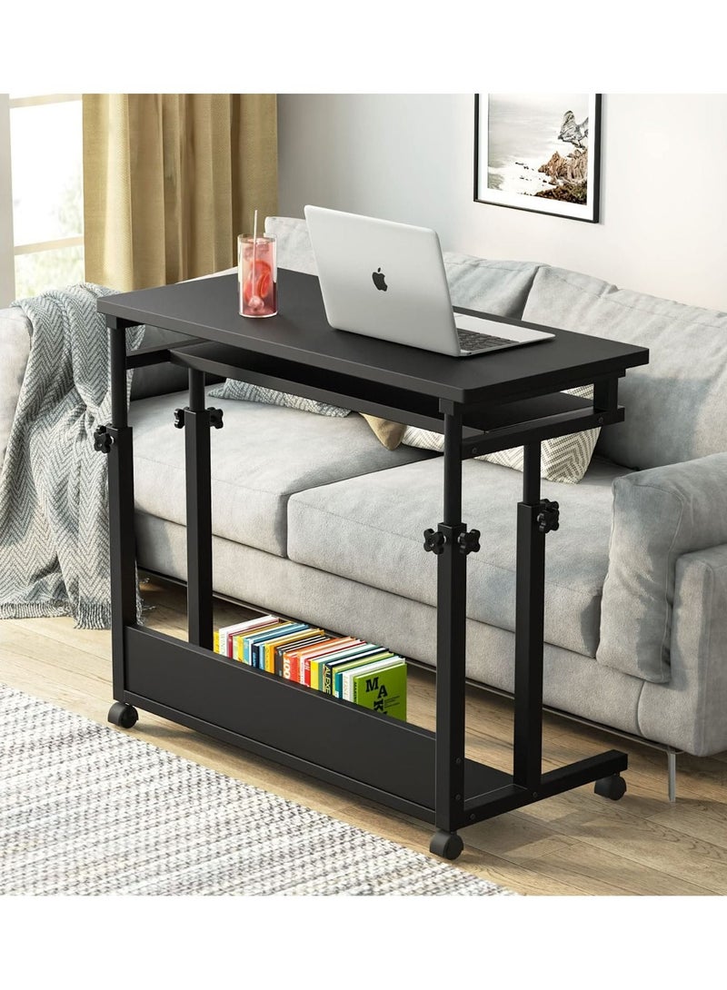 Generic Outdoor side table, small sofa, coffee table Mobile Laptop Table Sofa Side Laptop Notebook Desk PC Stand Height Adjustable, Portable and Sturdy Portable Computer Desk for Living Room  - Image 2
