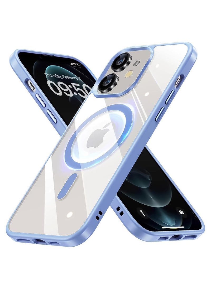 Denx Magnetic Case for iPhone 15 Case, Compatible with MagSafe, Plating Luxury Cover, Clear Soft TPU Shockproof Protective Phone Case, (Sky Blue)  - Image 1