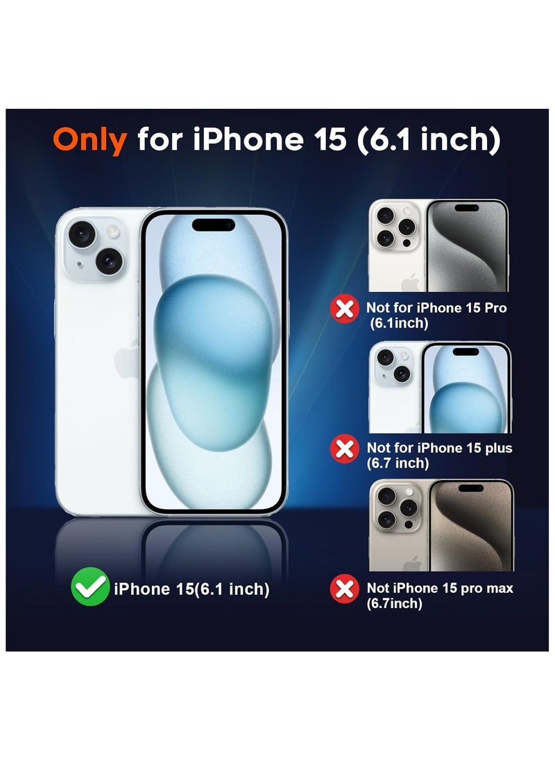 Denx Magnetic Case for iPhone 15 Case, Compatible with MagSafe, Plating Luxury Cover, Clear Soft TPU Shockproof Protective Phone Case, (Sky Blue)  - Image 2
