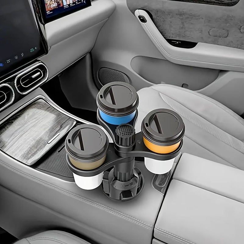 Black 3 In 1 Adjustable Car Cup Holder Expandable Base Fits Most Cars Stable - Image 2