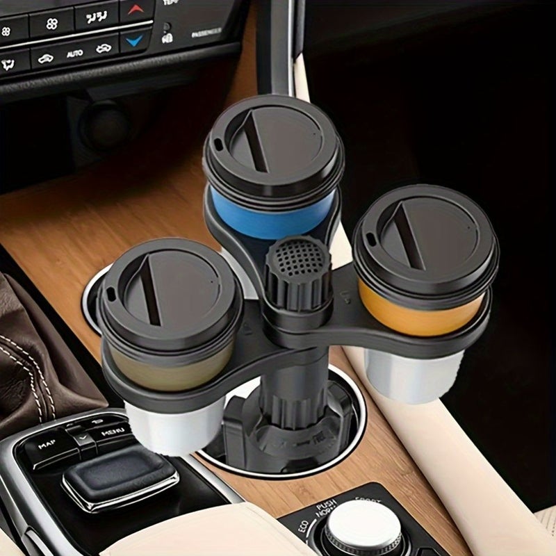 Black 3 In 1 Adjustable Car Cup Holder Expandable Base Fits Most Cars Stable - Image 4