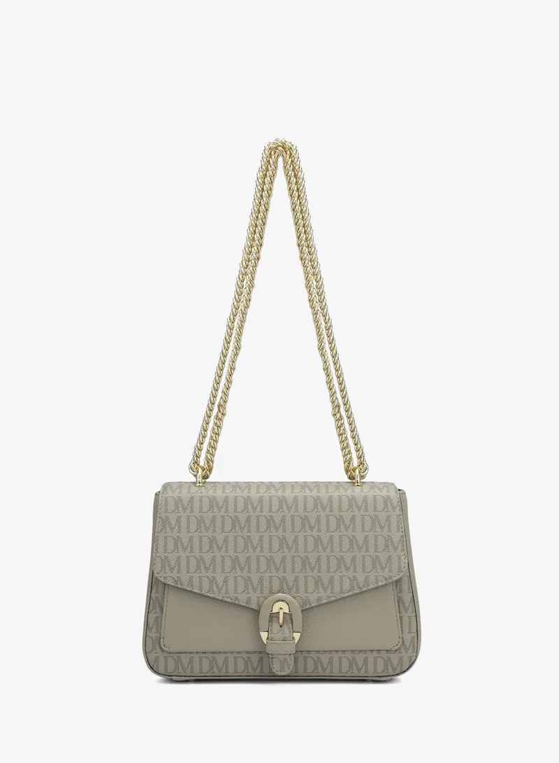 Da Milano Genuine Leather Grey Sling Bag