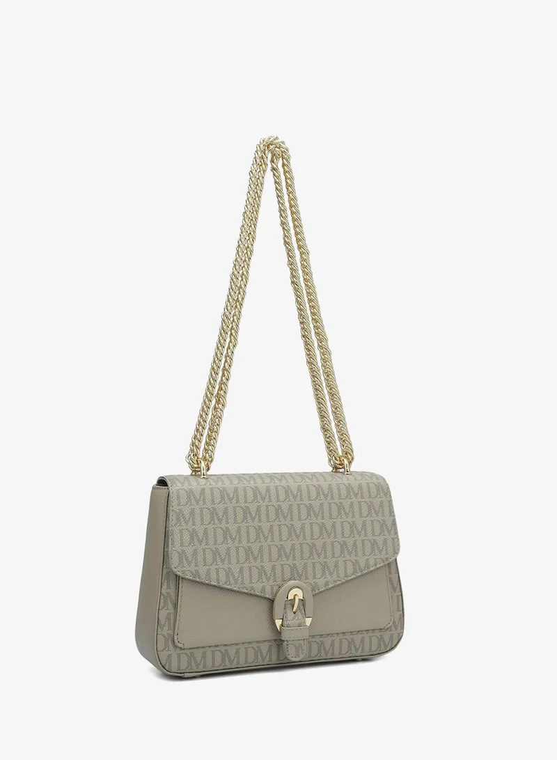 Da Milano Genuine Leather Grey Sling Bag